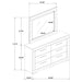 Pierce - 6 Drawer Dresser And Mirror Furniture Max