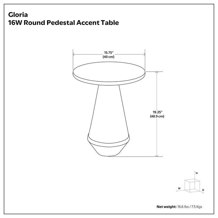 Gloria - Cast Aluminum Side Table - Black Simpli-Home