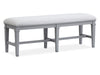 Charleston - Bench With Upholstered Seat - Gray Magnussen Furniture