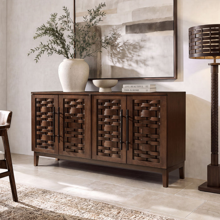 Koa - 4 Door Sideboard - Dark Brown Jennifer Taylor Home