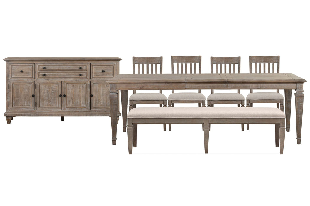 Lancaster - 7 Piece Extendable Rectangular Dining Table Set Magnussen Furniture