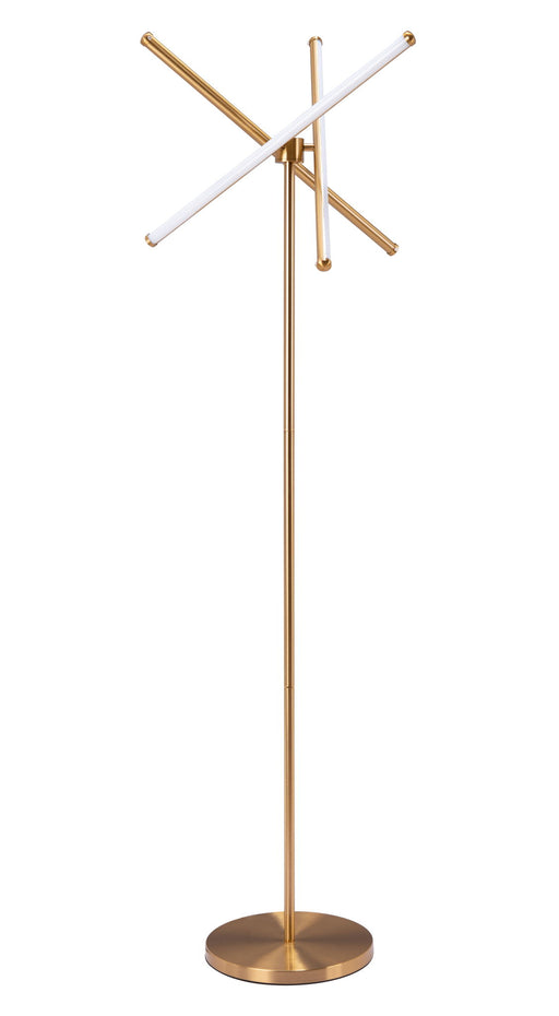 Garza - Floor Lamp - Brass Zuo Modern