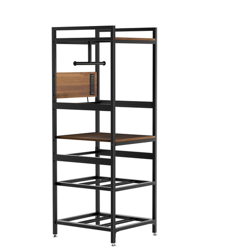 3D Printer Stand With Filament Storage, T-Type Holder, Built In Power Panelб Open Frame Printer Workstation - Black Daily Nest