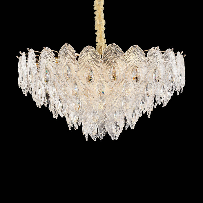 Michael Amini Lighting - Orlisse 18-Light Acrylic Chandelier - Gold Michael Amini