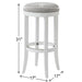 Backless Swivel Stool With Upholstered Seat Home Essentials