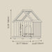 Daisy Cat House With Roof & Indoor Outdoor Pet Shelter For Cats & Small Dogs (11–25 Lbs) - White / Wood Daily Nest