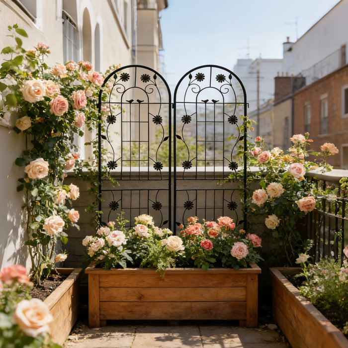 Metal Garden Trellis Rustproof Trellis For Climbing Plant Outdoor Flower Support Daily Nest