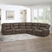 Gaia - 7 Piece P2 Power Sectional - Brown New Classic