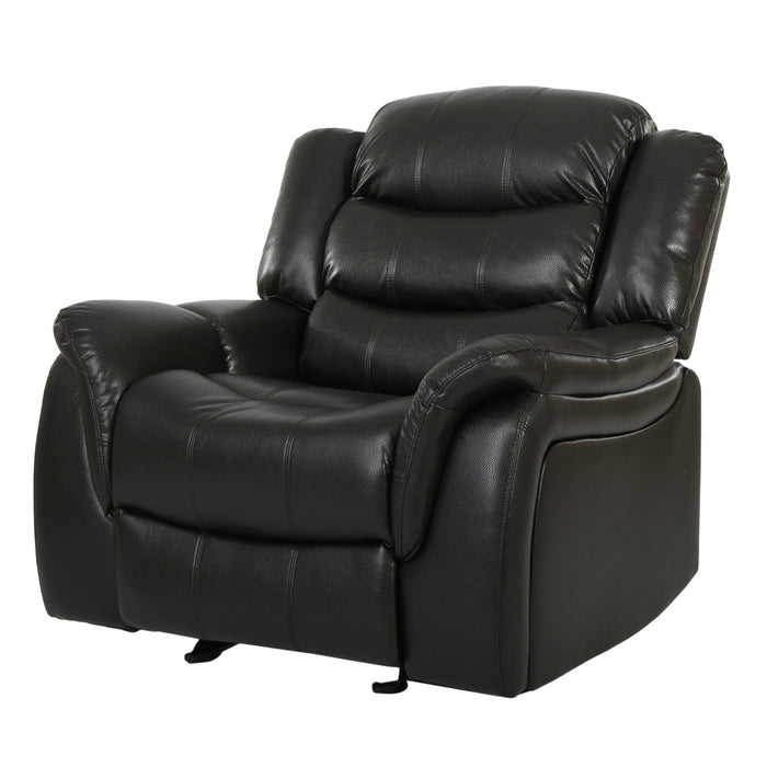 Classic Design Recliner, Upholstery Recliner, Glider Recliner - Black Berry