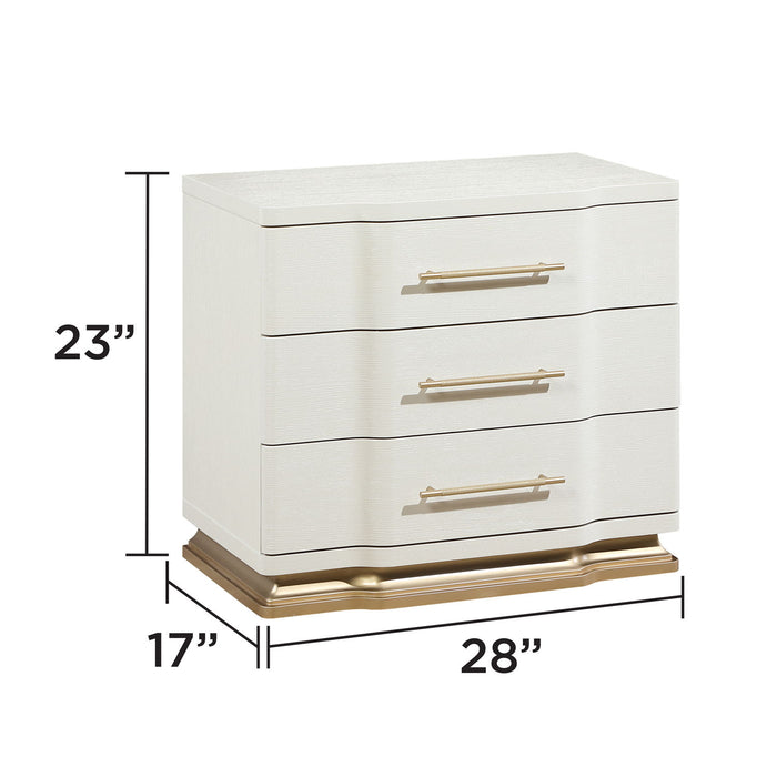 Lexington - 3 Drawer Nightstand - Beige Matrix Furniture Group
