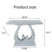 Double C - Base Rectangular Sofa Table For Living Room - Silver Home Essentials