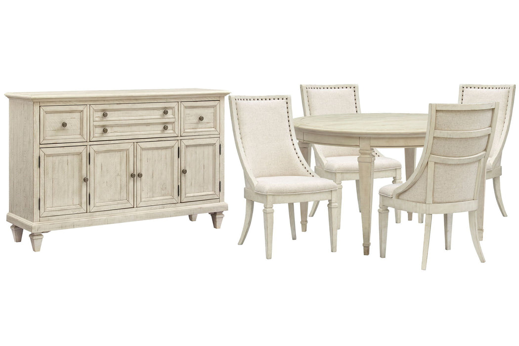 Newport - Extendable Round Dining Table Set Magnussen Furniture