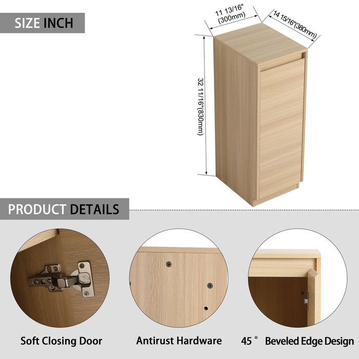 Freestanding Storage Cabinet, Soft Close Doors Home Essentials