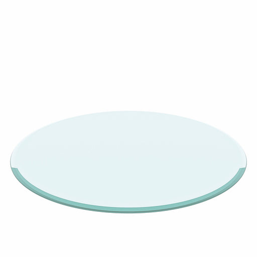 30" Round Tempered Glass Table Top Clear Glass 2 / 5" Thick Beveled Polished Edge - Transparent Home Essentials