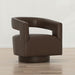 Swivel Accent Chair With Geometric Backrest Emerald Home