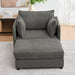 Oversized Deep Seat Accent Chair With Matching Storage Ottoman & Throw Pillows Hearth and Haven