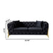 Loveseat With Diamond Button Tufting, Matching Throw Pillows Home Essentials