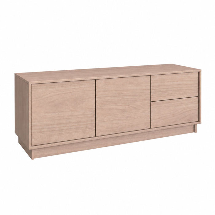 TV Stand For TVs Up To 60" With 2 Doors And 2 Drawers - Natural Walnut Home Essentials