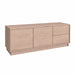 TV Stand For TVs Up To 60" With 2 Doors And 2 Drawers - Natural Walnut Home Essentials