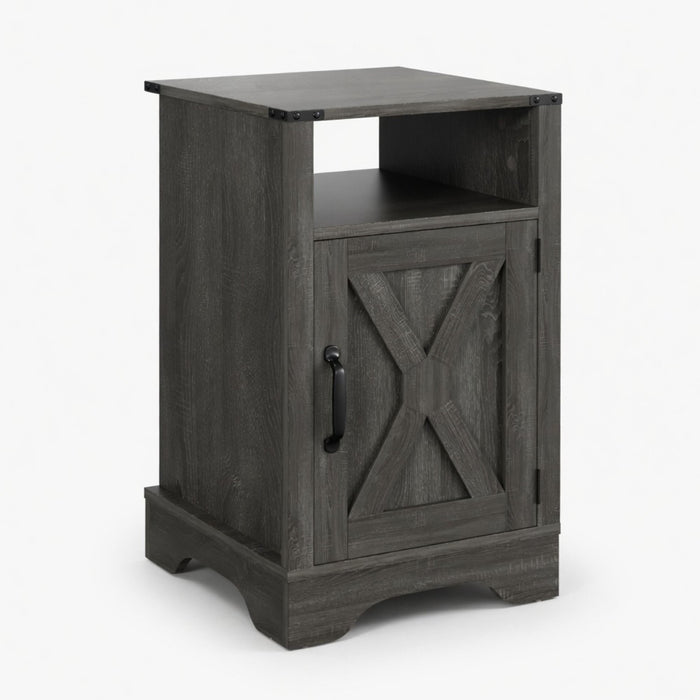 Farmhouse Nightstand, Charging Station & Storage Home Essentials
