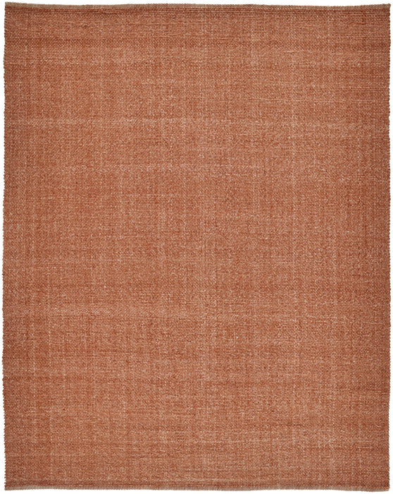 Wool Hand Woven Area Rug - Orange - 10' X 14'