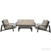 Verona - Seating 4 Pieces Set - Dark Espresso / Gray / Off White Home Essentials