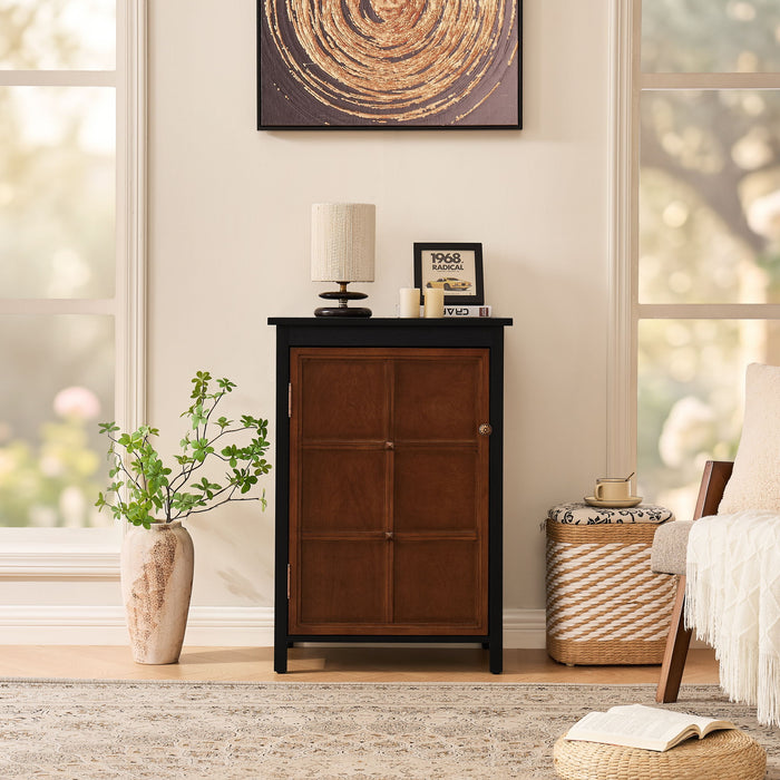 Floor Cabinet With Doors & Adjustable Shelf, Storage Cabinet For Entryway Home Essentials