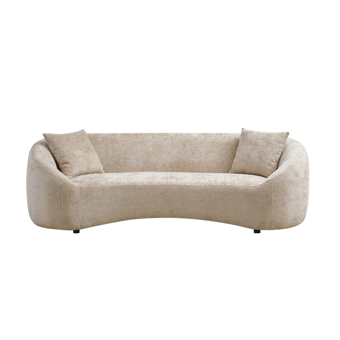 Curved 3 Seater Sofa, Long Living Room Couch Home Essentials