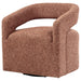 Brillia - Swivel Accent Chair - Burgundy Furniture Max
