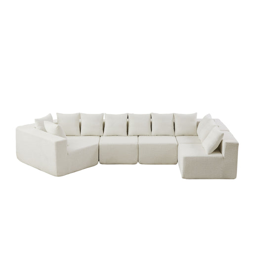 L - Shaped Modular Sofa With Deep Seat And 11 Pillows Home Essentials