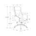 Office Chair With Adjustable Height, Ergonomic Design - Black 8th Street