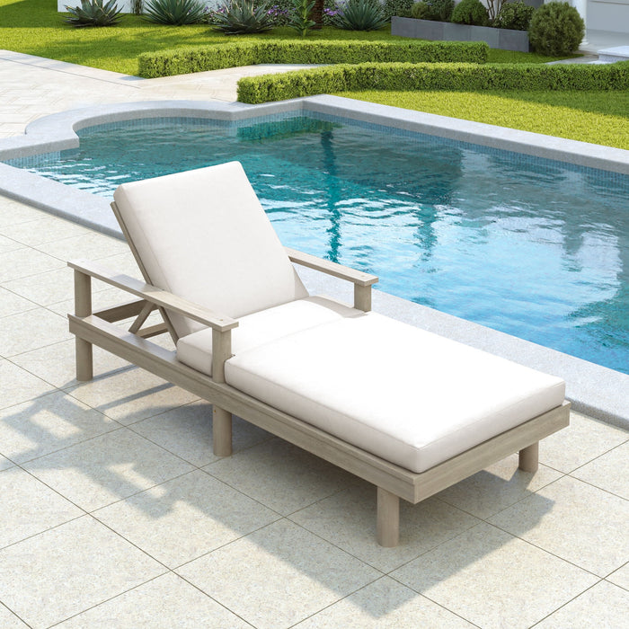 5 Position Adjustable Outdoor Chaise Lounge Hearth and Haven