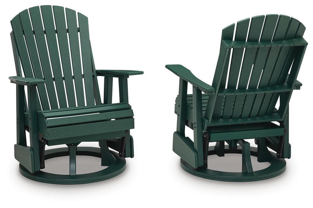 Shell Beach - Swivel Glider Chair - Green Signature Design by Ashley®
