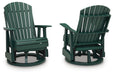 Shell Beach - Swivel Glider Chair - Green Signature Design by Ashley®