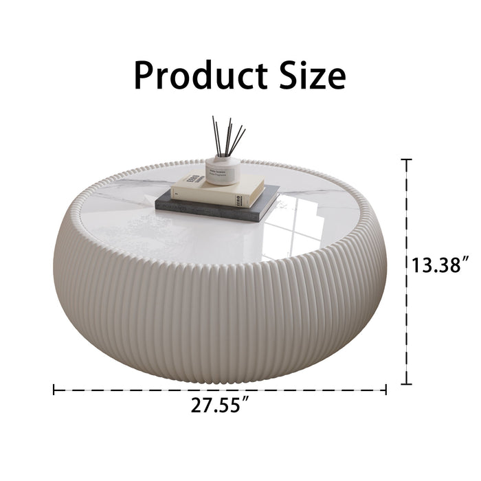 Drum Shaped Coffee Table Home Essentials