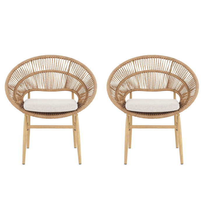 Cyril - Outdoor Papasan Style Dining Chair (Set of 2)