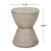 Outdoor Hourglass Shaped Side Table - Light Gray Noble House