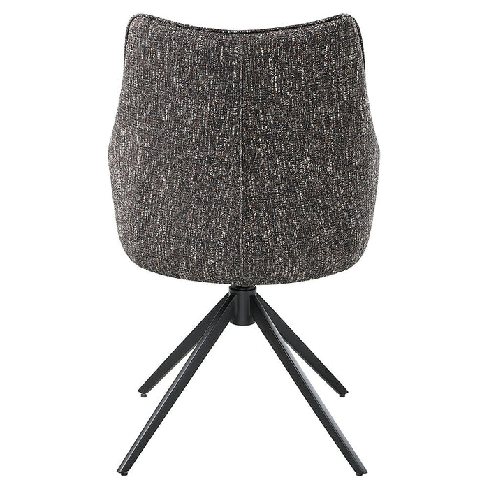 Malika - Side Chair With Swivel (Set of 2) - Brown Chenille ACME