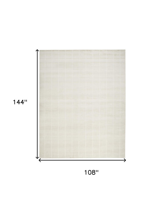 9' x 12' Geometric Area Rug - Cream