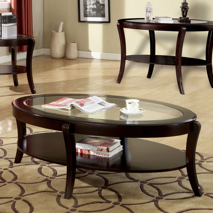 Contemporary Table With Open Lower Shelf Home Essentials