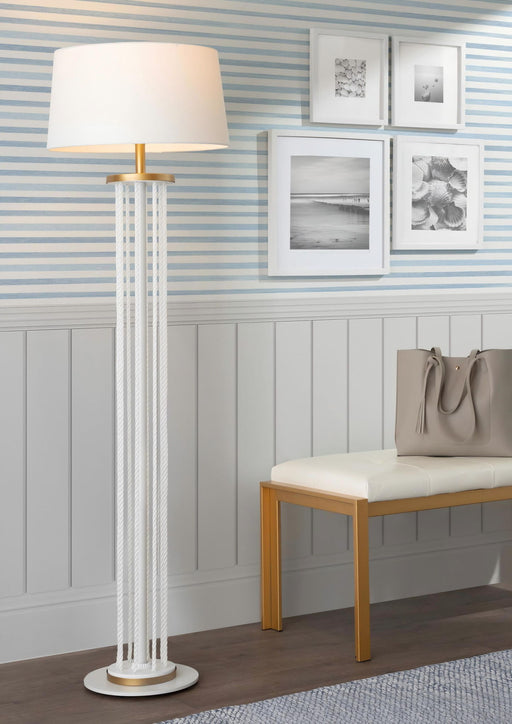 Rope Contemporary Floor Lamp - Natural / White Lumi Source