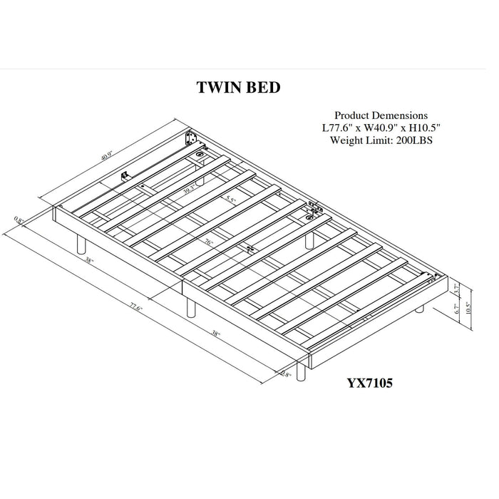 Modern Floating Platform Bed Frame Home Essentials