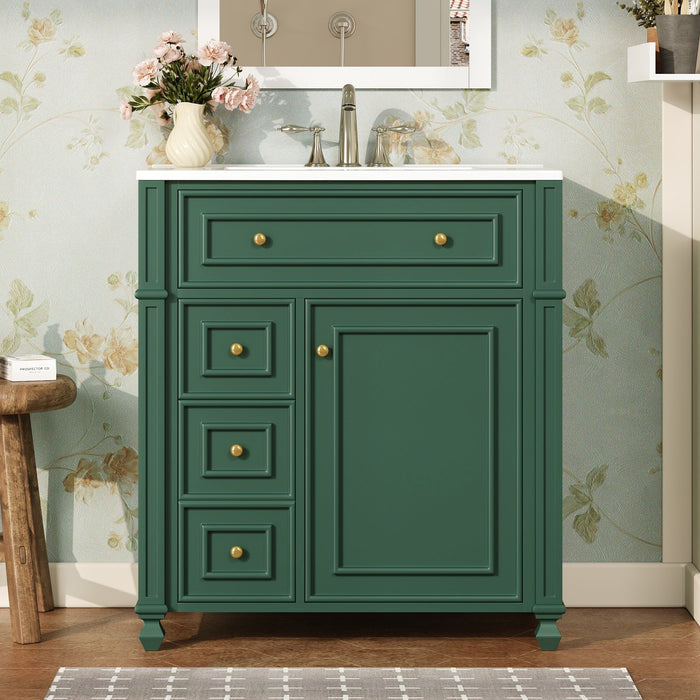 Bathroom Vanity Cabinet With Sink, Soft Close Doors With Door Organizer