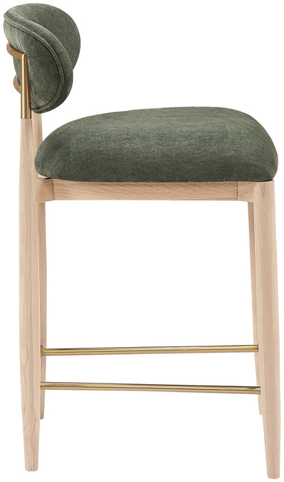 Riccio - Fabric Stool - Natural Frame Meridian Furniture