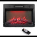 Electric Fireplace Insert Heater With Multicolor Flames, Remote Control - Black Home Essentials
