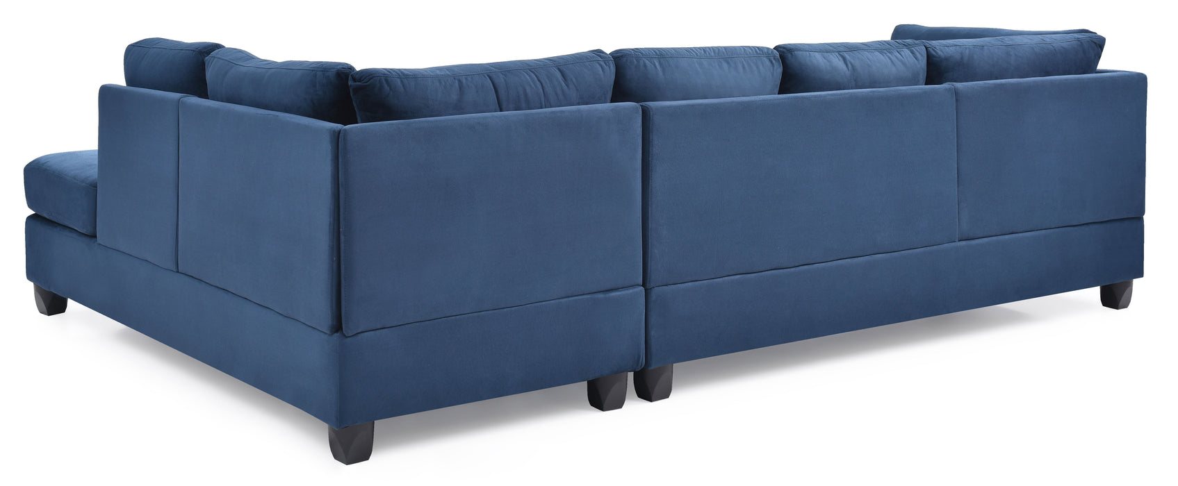 Glory Furniture Malone Sectional (3 Boxes), Navy Blue