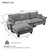 Modular Sectional Sofa With Movable Ottoman & Pillows Home Essentials