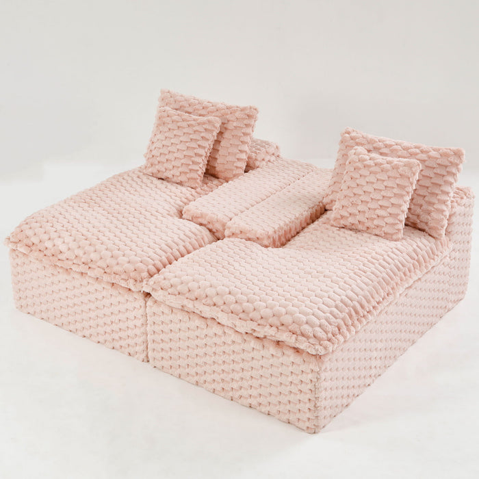 Double Chaise Lounge With Full Compressed Sponge Home Essentials