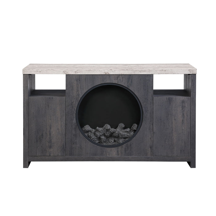 Nancy - Entertainment Unit With Bluetooth Speaker And LED Lighting - Gray Global Furniture USA