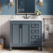 Bathroom Vanity With Sink And Storage, 2 Drawers, 1 Deep Drawer, Adjustable Shelf - Blue Hearth and Haven